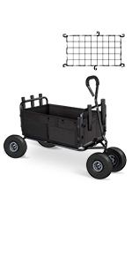 Foldable Bike Cargo Trailer with Bike Hitch, Bicycle Wagon Trailer with 16