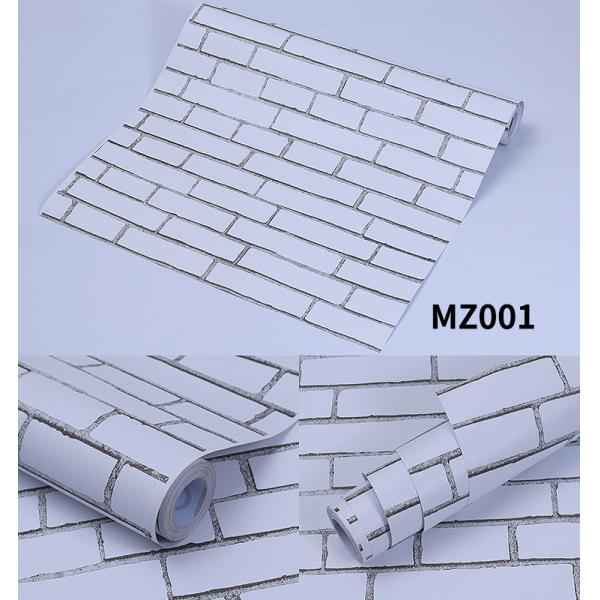 3D Brick PVC Self Adhesive Wallpaper Rolls for Stone Wall
