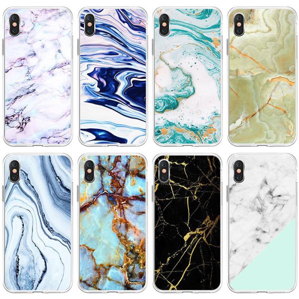 Geometric Marble Phone Case Water Color Light Weight For Iphone XS