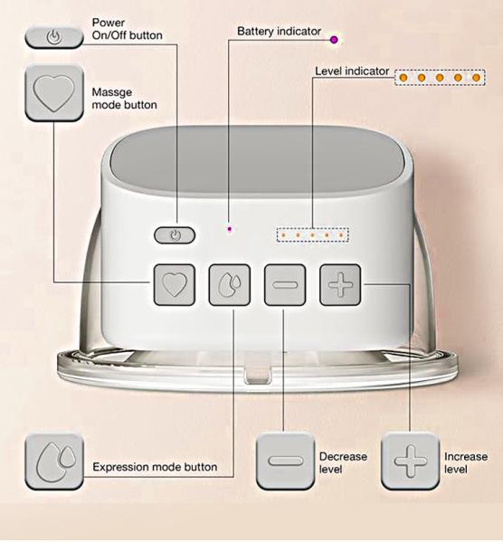 Variable Flow Velocity Breast Pump Set Concealable FDA Hands Free Wearable Breast Pump