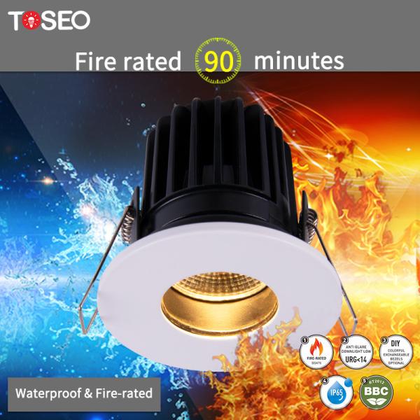 Fire Rated Recessed Dimmable LED Down Lights 68mm 11 Watt 4000k