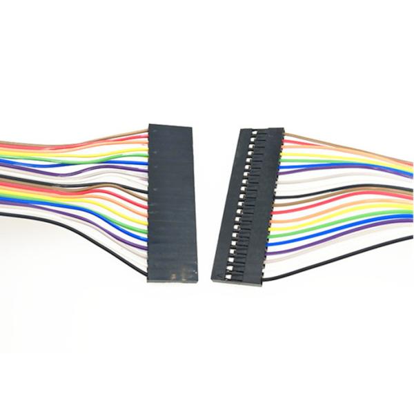 2.54mm 20P Dupont With Premium Standard 1.27mm Pitch 20 Pins Flat Rainbow Ribbon Cable