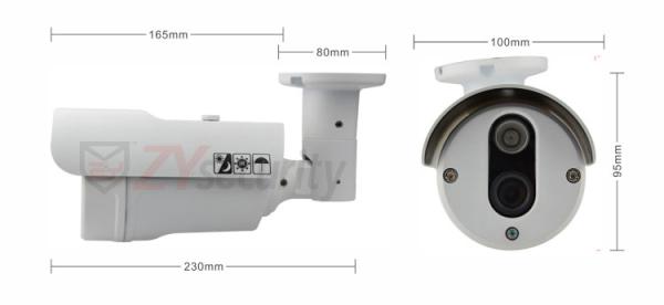 AHD 1080P 960P 720P Waterproof  Vandalproof fixed 3.6mm or 4mm lens 20meters Day/Night IR Bullet Camera ZY-FBD7501AH