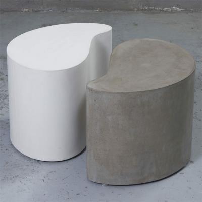 White Grey Modern Concrete Outdoor Dining Patio Table GRC Garden Table