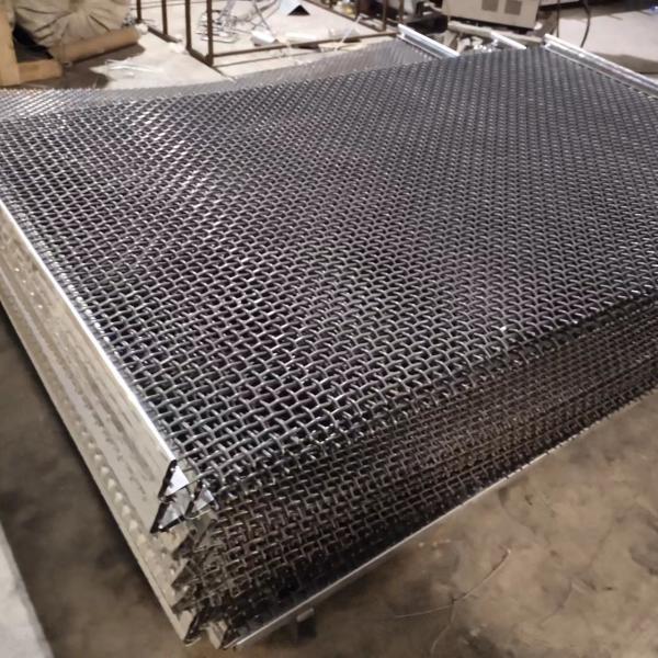 Stretching Reusable Mine Sand Gravel Vibrating Steel Screen Mesh For Quarry