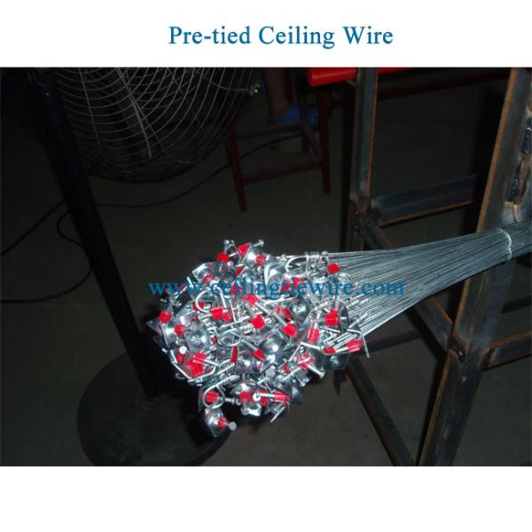 Low Carbon Steel 9 Gauge Hanger Wire For Ceiling Zinc Coating 90deg Clip