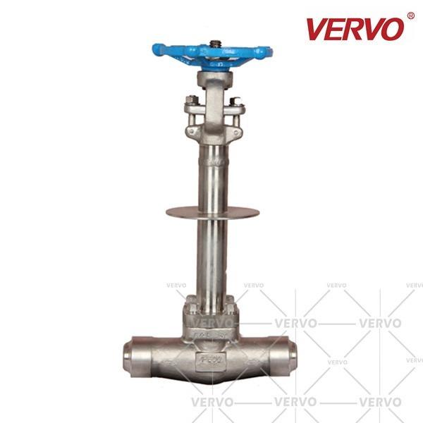 API602 BS6364 estendeu polegada criogênica DN25 CL1500 BW da válvula de porta A182 do selo de pressão da haste F304L a 1