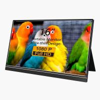 Monitores portáteis de USB C da definição da tela 1920*1080 de um IPS de 16 polegadas