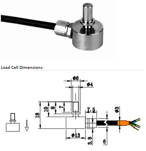 50kg Tension And Compression Load Cell  2.5-5V