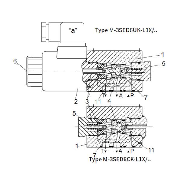 Solenoid Actuation Hydraulic Directional Control Valve Easy Operation Type M SED6 L1X