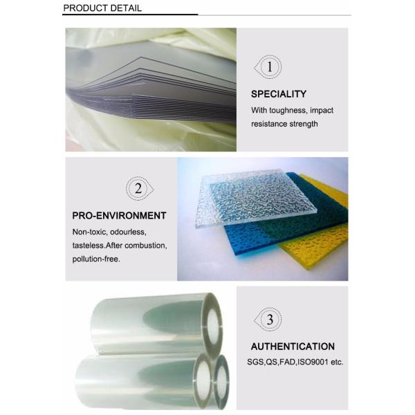 Vacuum Forming Pet Plastic Sheet , Rigid Pet Plastic Film High Performance
