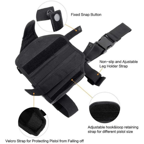 Polyester Military Tactical Backpack Quick Release Buckle Tactical Leg Holster 0.3KG