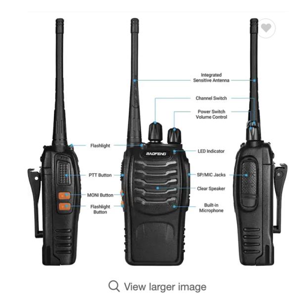 400-470MHz Battery Capacity 1500mAh BAOFENG BF-888S Single Band Handheld Walkie Talkie