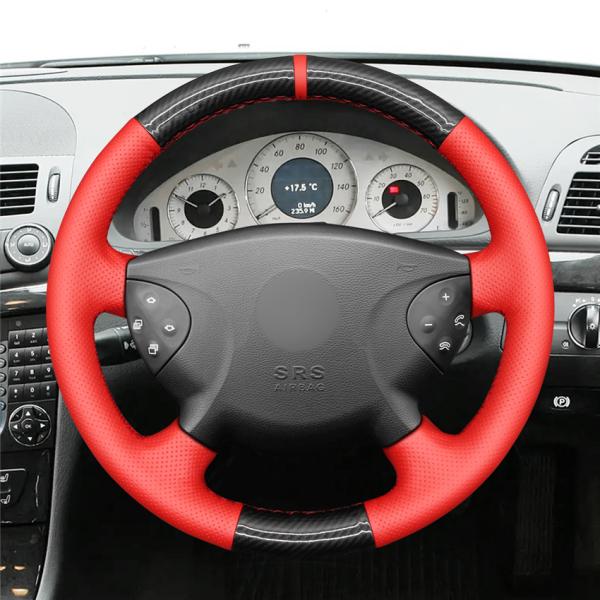 Sports Style Custom Steering Wheel Cover for Mercedes Benz W210 E240 E63 E320 E280 2002 2003 2004 2005