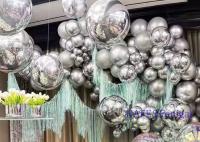 Couleur miroir réfléchissant gonflable PVC boule irisée pour la fête décoration anniversaire