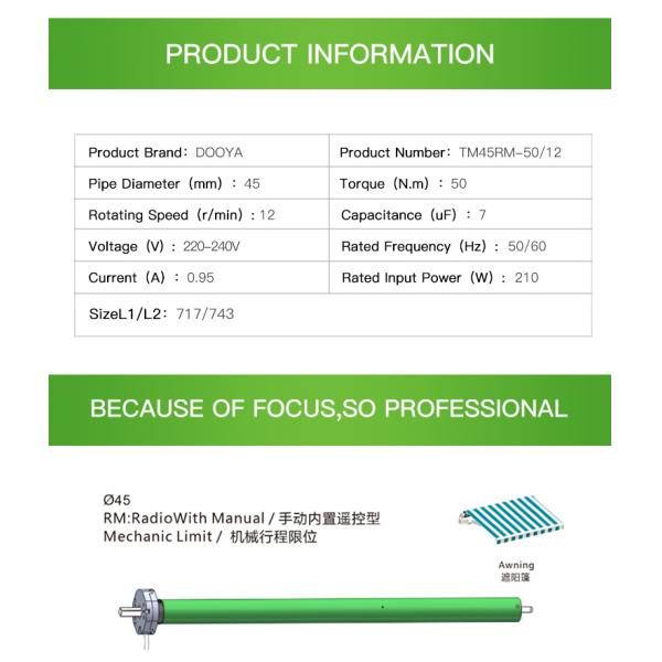 WHOLESALE AWNING MOTOR ROLLER TUBULAR MOTORS FOR MOTORIZED SHADES