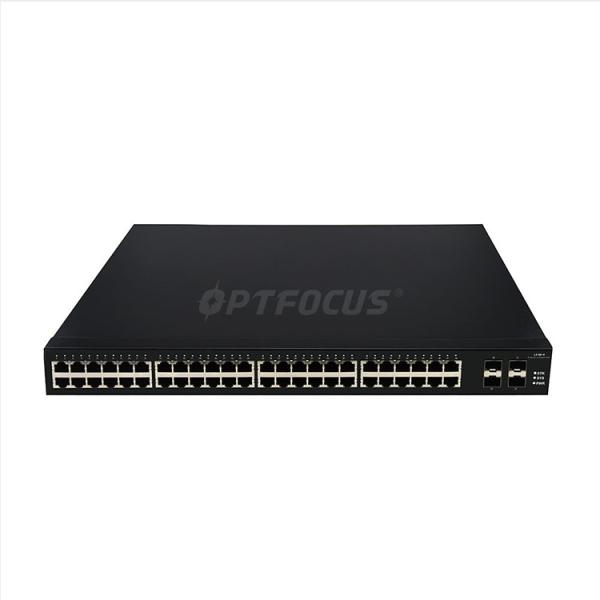 Factory OEM/ODM 48 Port Fiber Switch 48*10/100/1000Base-T RJ45 ports+4*1/10G Optical Ports