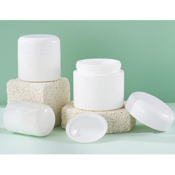 Opal White Bulk Ceramic Glass Cosmetic Jar 50grams With Dome Lid