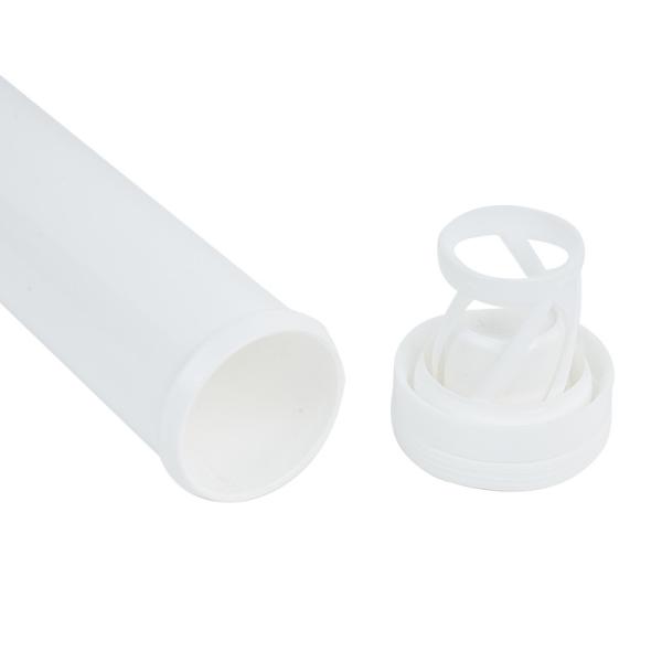 6 Colors Print Custom Logo White PP Effervescent Tablet Container with Desiccant Cap