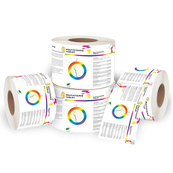 85mm Vitamin Essential Oil Plastic Sticker Label Waterproof Stickers For Bottles