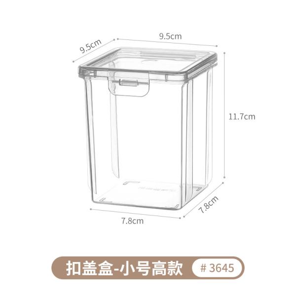 Sustainable Household Simple Large-Capacity Translucent Sticky Note Flip Storage Box Square Card Accessories Stationery Desktop Storage Box With Lid