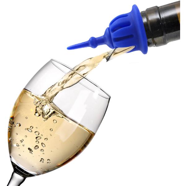 Cool custom vacuum preservation kit funnel silicone cork sealing oil liquor pourer for wine bottles stopper plug
