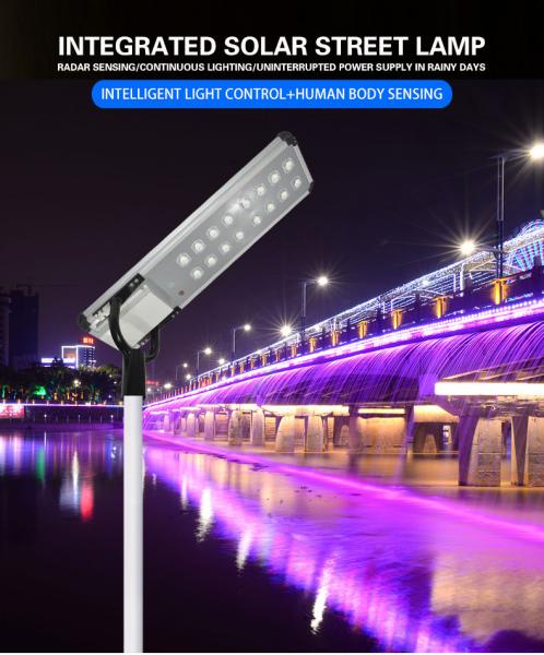 16 cabeças 320W integraram a luz de rua solar do diodo emissor de luz com bateria inerente 1273x357x50mm