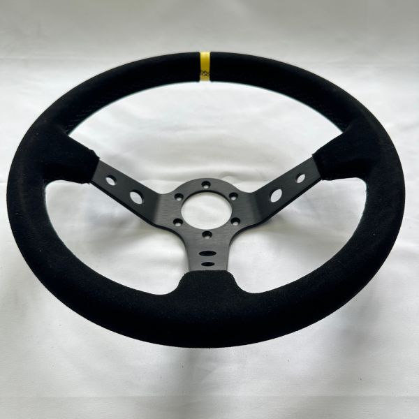 90 MM Dish Suede Steering Wheels For Rally And Drifting With High-strength 6061 Aluminum Spokes