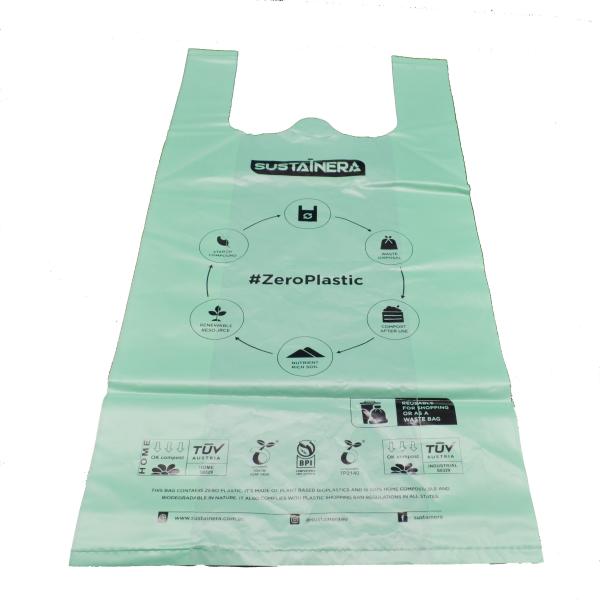 20 Microns ASTMD6400 Eco Friendly Trash Bags