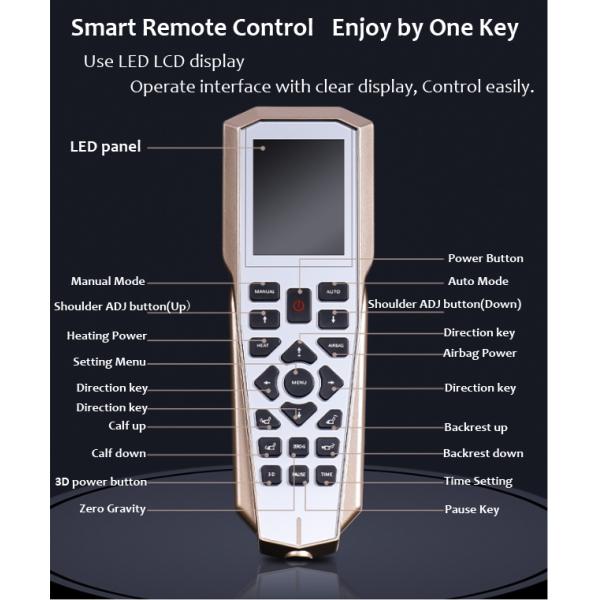 2d Luxury Zero Gravity Leather Recliner Massage Chairs TFT HD ISO9001