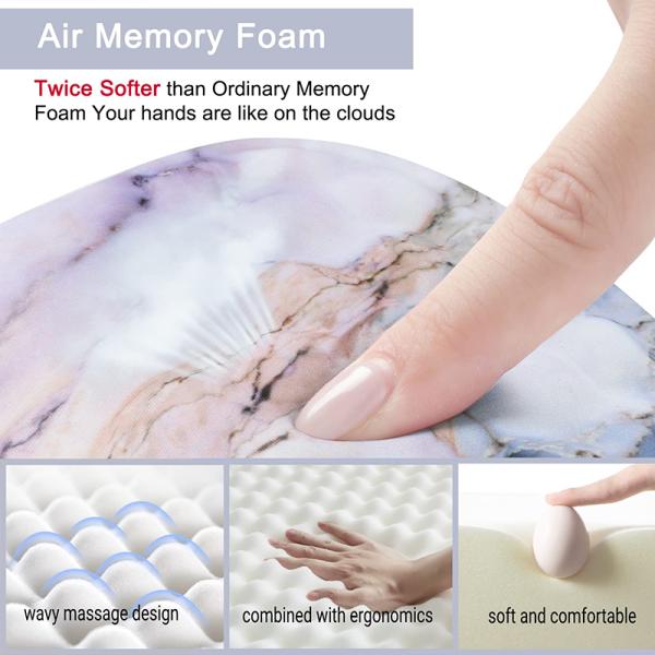 Desktop Silicone Gel Mouse Pad with Soft Memory Sponge Wrist Support