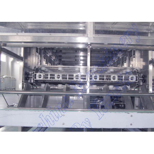 Auto 5 Gallon Water Bottle Filling Machine Hot Alkaline Washing With Rotary Filling