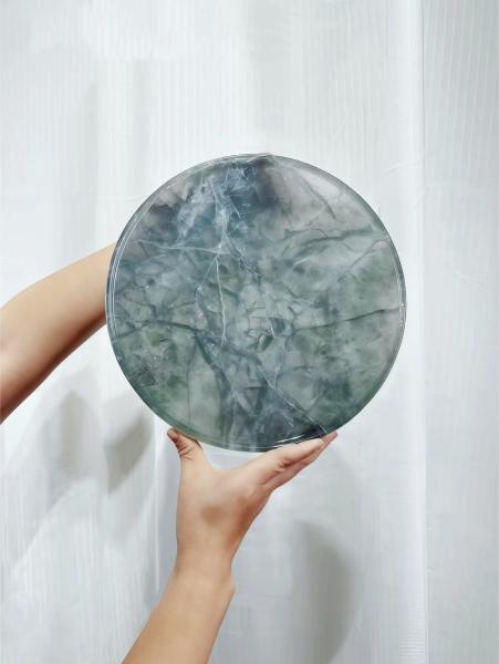 Luxury Marble Dessert Plates Fluorite Tray Decorative With Polished Surface