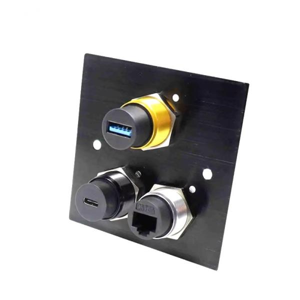 Push Locking Water Resistance Panel Mount Connector 10A - 16A Max Male Femal Connector