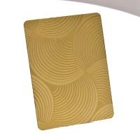 Modelo modificado para requisitos particulares oro grabado al agua fuerte de acero inoxidable de la placa de ASTM para la decoración del elevador de la pared