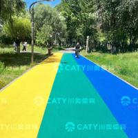 Desempeño medioambiental Pista de carreras de caucho híbrida sin costuras de superficie de plástico