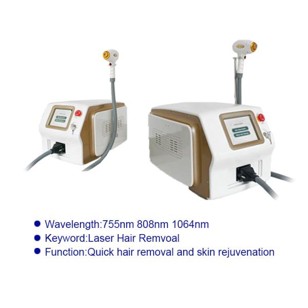 Single Handle Diode Laser Painless Hair Removal Machine 808nm Ce Approved