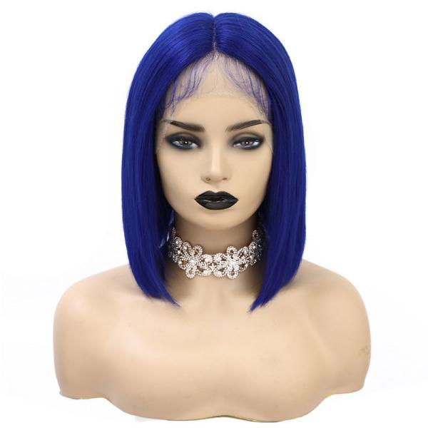 BOB Wig 14inch 100% Virgin Human Hair 360 Lace Frontal Transparent Lace for Black Women