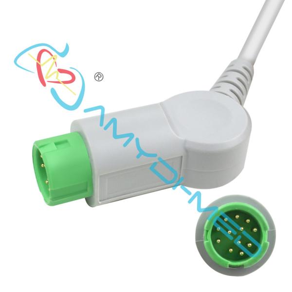Round 12 Pins Plug HP 3 Lead ECG Cable Medical ECG Lead Wires