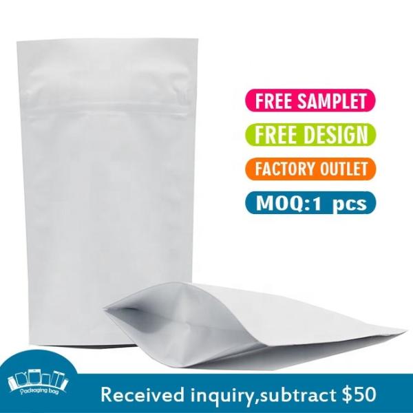 Saco de embalagem biodegradável de grau alimentar Saco de papel kraft para lanche 55g 100g 500g