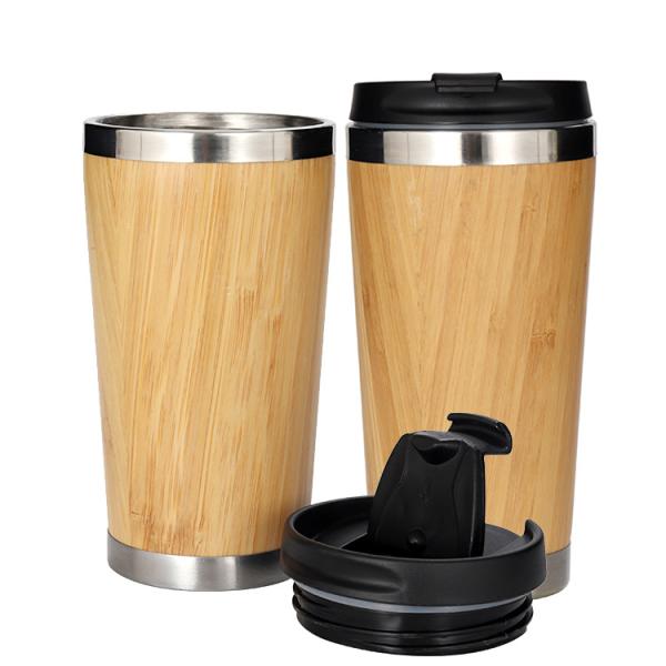 Bamboo 20 Oz Stainless Steel Tumbler Bulk Insulated Travel Tumbler