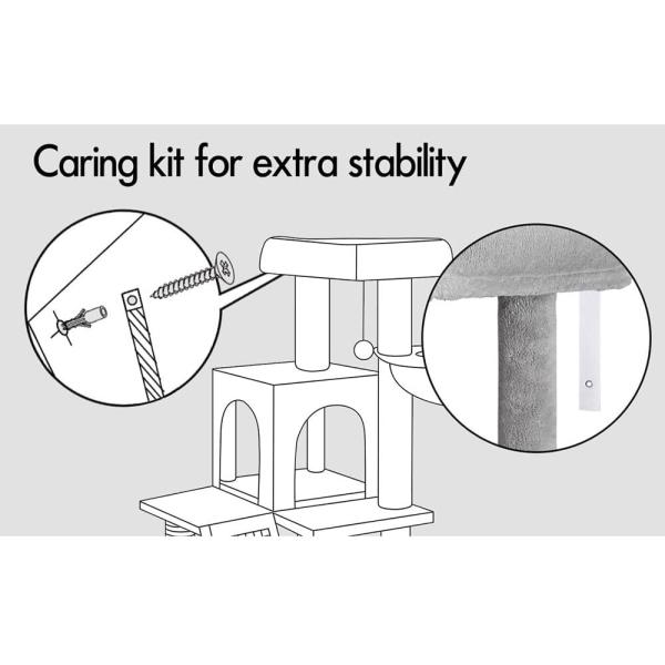 Advantageous Wood Modern Cat Sisal Scratcher with Soft Perch and Multi-Level Cat Tower