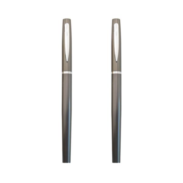 Grey Metal Calligraphy Brush Pen Fountain Pen Style Soft Tip Brush Pen