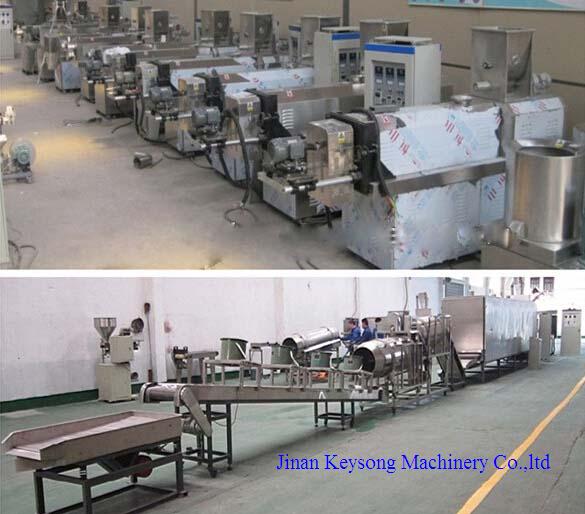 Large Output Cereal Processing Equipment , Corn Flakes Cereal Puffing Machine