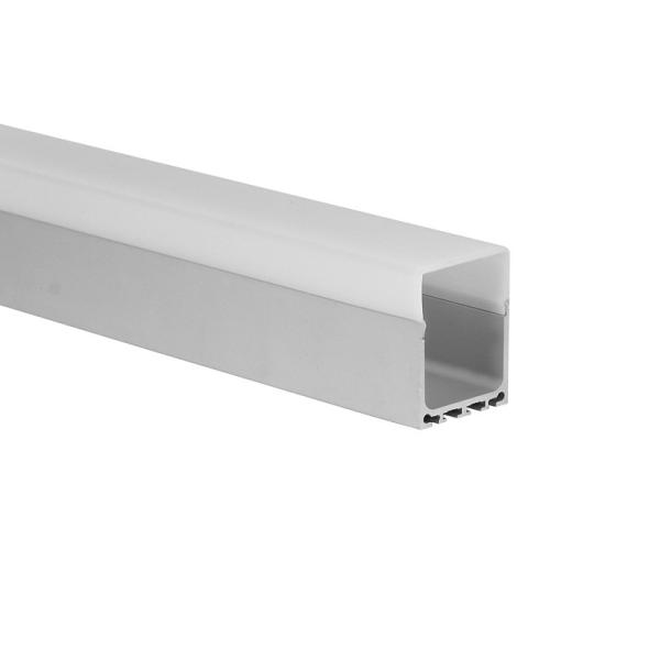 Height 26mm LED Strip Aluminium Profile Sandblasting With PC Diffuser