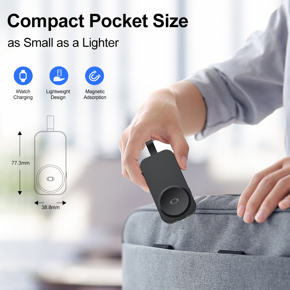 Компактный дизайн беспроводные часы зарядное устройство Power Bank 4 LED индикатор 2-8 мм расстояние зарядки