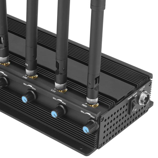 Adjustable 20 watt 8 Antennas 3G 4G Cellphone Jammer and UHF VHF Jammer