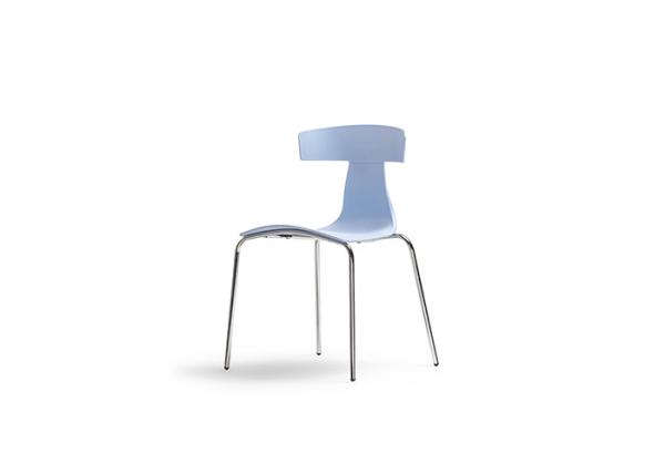 Yellow Metal Patio Dining Chair Curved Backrest Lightweight