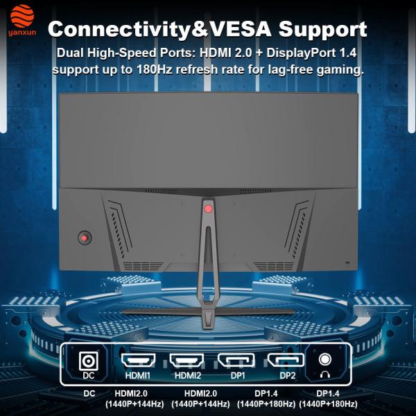 32 Inch 1800R QHD Gaming Monitor Flicker Free High Resolution Computer Monitor