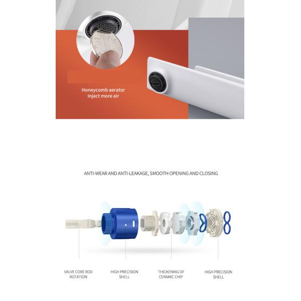 2KG Household Bathroom Kitchen Faucet Tap White Hot And Cold All Copper Cuprum